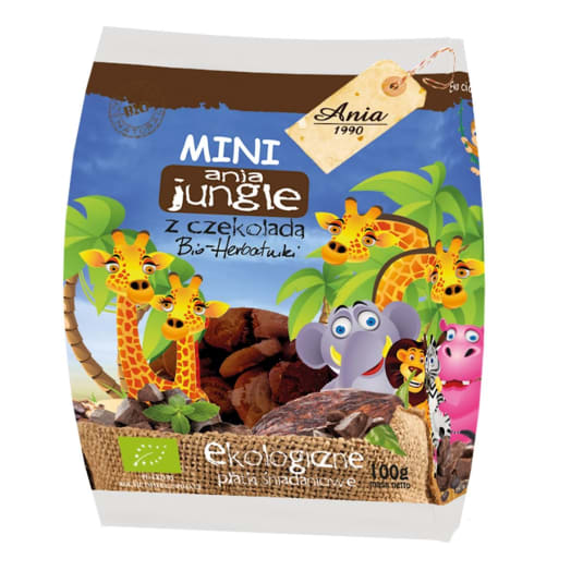 ANIA Mini Zoo Ciasteczka z czekoladą BIO