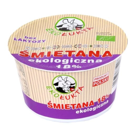 EKO ŁUKTA Śmietana bez laktozy (18% tł.) BIO