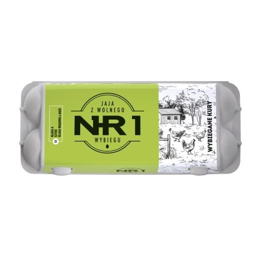 WYBIEGANE KURY Jaja kurze z wolnego wybiegu (rozmiar L) - 10 szt.