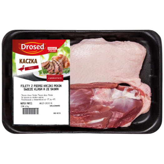 DROSED Filet z piersi kaczki Pekin ze skórą KLASA A świeży (400g-600g)