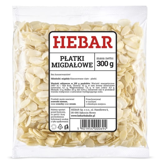HEBAR Płatki migdałowe