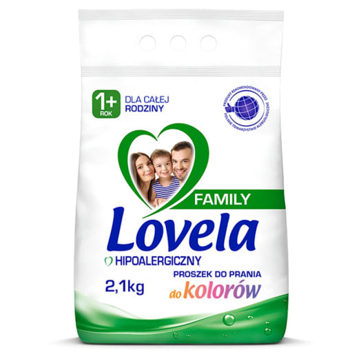 LOVELA Family Hipoalergiczny proszek do prania kolorów dla rodziny (28 prań)