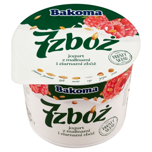 BAKOMA 7 zbóż Jogurt z malinami i ziarnami zbóż