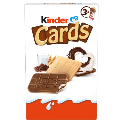 KINDER Cards Wafel wypełniony mlecznym i kakaowym nadzieniem
