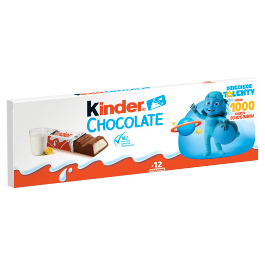 KINDER Chocolate Batoniki z mlecznej czekolady z nadzieniem mlecznym