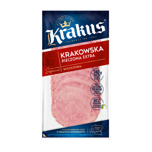 KRAKUS. KIEŁBASA KRAKOWSKA SUCHA PIECZONA