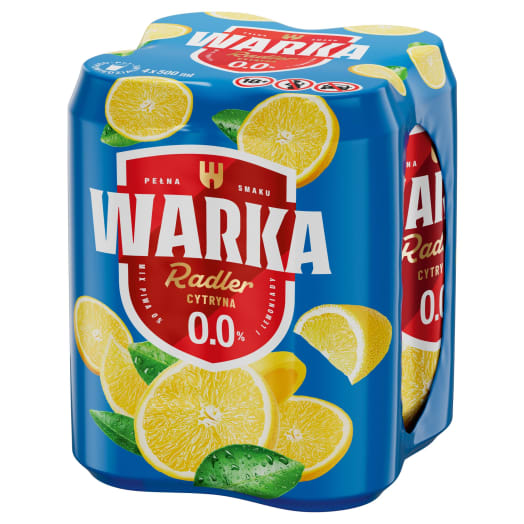 WARKA Radler CYTRYNA Piwo bezalkoholowe 4x500ml (puszka)