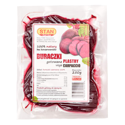 STAN Buraczki gotowe plastry carpaccio vege